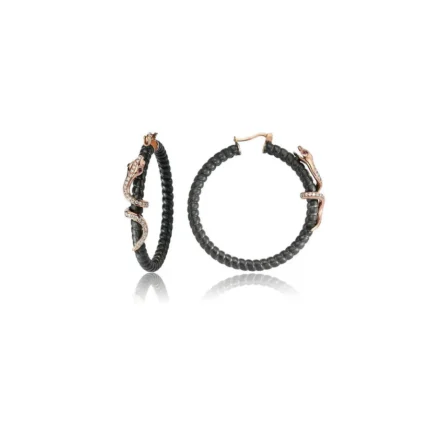 Snake Detailed Hoop Earrings
