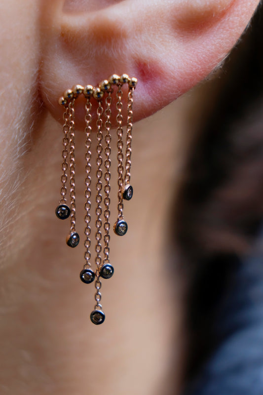 Hanging Diamonds Harmony Single Earring