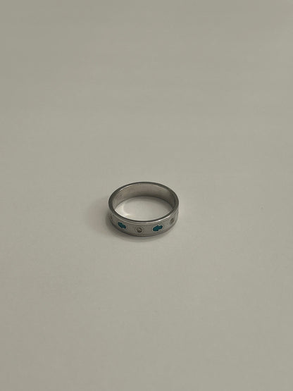 Fatima Hand and Diamonds White Ring