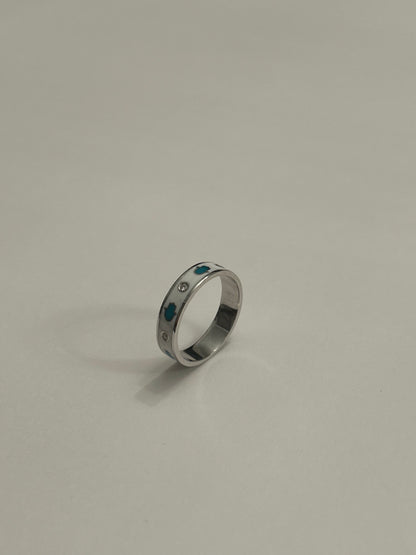 Fatima Hand and Diamonds White Ring