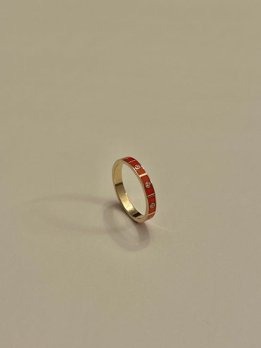 Sinopia Ring with Diamonds and 14K Yellow Gold