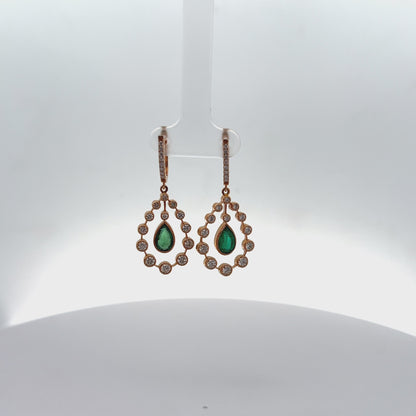 Enchanted Emerald and Diamonds Earrings