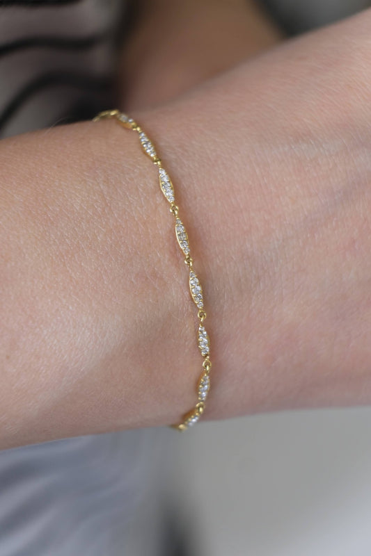 Simple Tour Bracelet with Diamonds