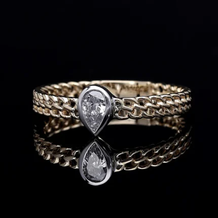 Damla Pırlanta Taşlı Yüzük