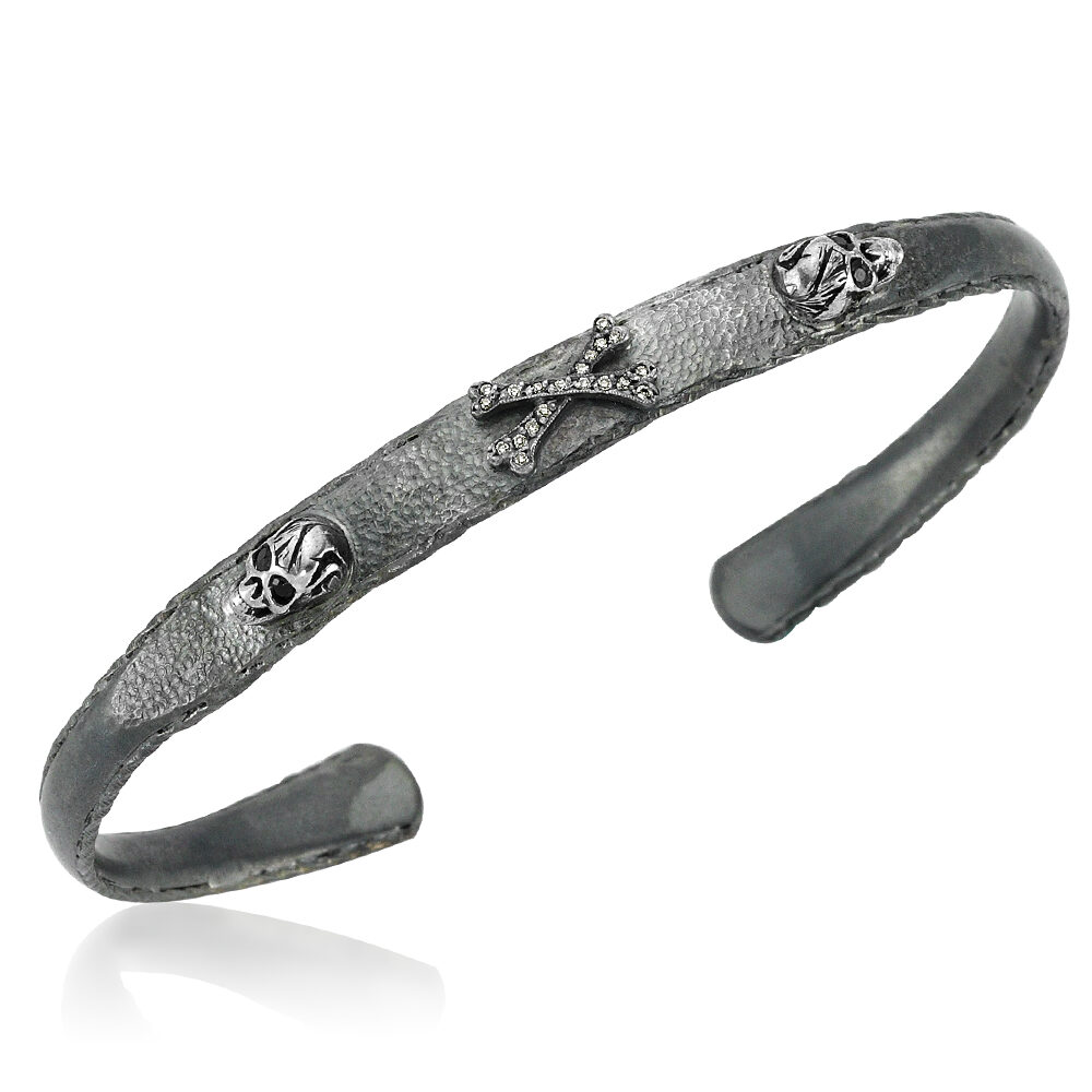 B151186 Çift kurukafa & kemik bilezik - Image 1