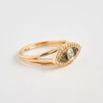 Göz Detaylı Pırlantalı Yüzük - Görsel 3