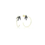 Kırlangıç kuşu detaylı halka küpe