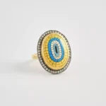 Göz Detaylı Mikro Boyama El İşçiliği Eşsiz Yüzük