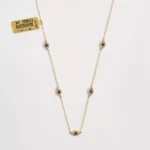 5-Stone Sapphire Eye Necklace - Image 4