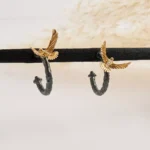 Güvercin detaylı halka küpe - Image 3