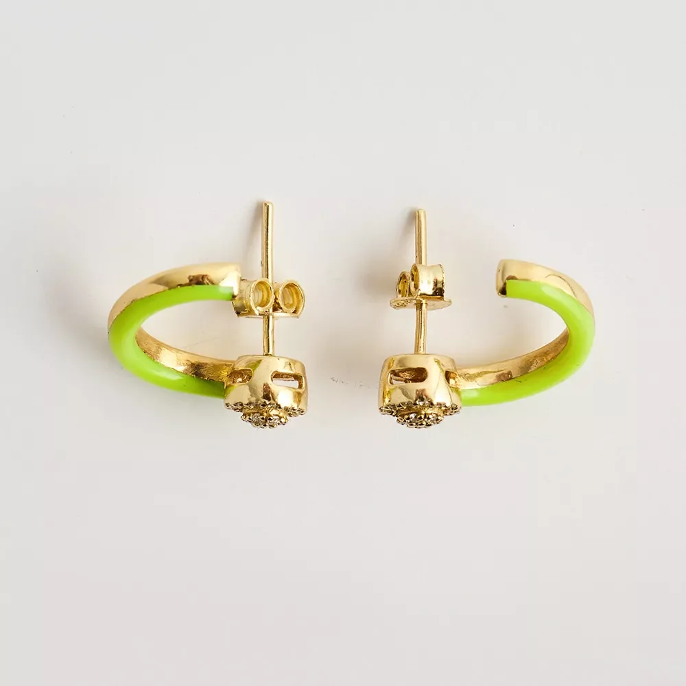 E220115 Pırlanta Taşlı Mineli Küpe - Image 8