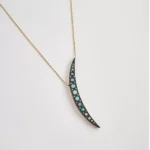 Opal Taşlı Ay Kolye - Image 4