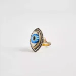 Göz Detaylı Mikro Boyama El İşçiliği Eşsiz Yüzük - Image 2