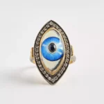 Göz Detaylı Mikro Boyama El İşçiliği Eşsiz Yüzük