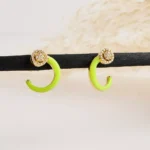 Pırlanta Taşlı Mineli Küpe - Image 3