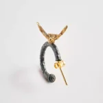 Güvercin detaylı halka küpe