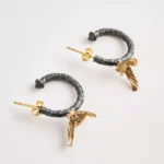 Güvercin detaylı halka küpe - Image 8