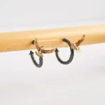 Güvercin detaylı halka küpe - Image 6