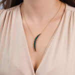 Zümrüt-Pırlanta Hilal kolye - Image 2