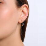 Hoop Earrings with Star - Image 2