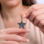 Blue Topaz Detaylı Yıldız Kolye