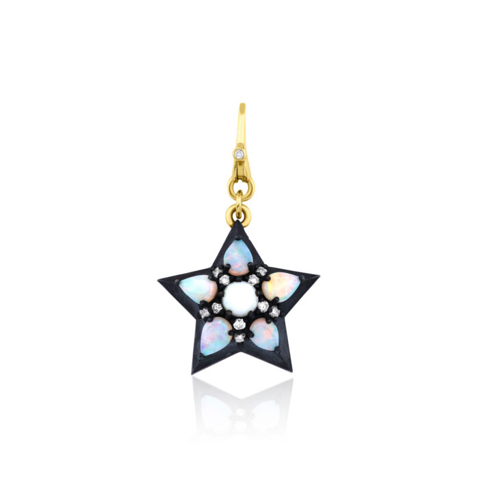 Star Necklace with Opal Detail - Görsel 2