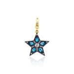 Blue Topaz Detaylı Yıldız Kolye - Image 2