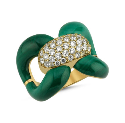 Malakit ve pırlanta yüzük