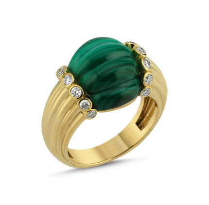 Malakit ve pırlanta yüzük