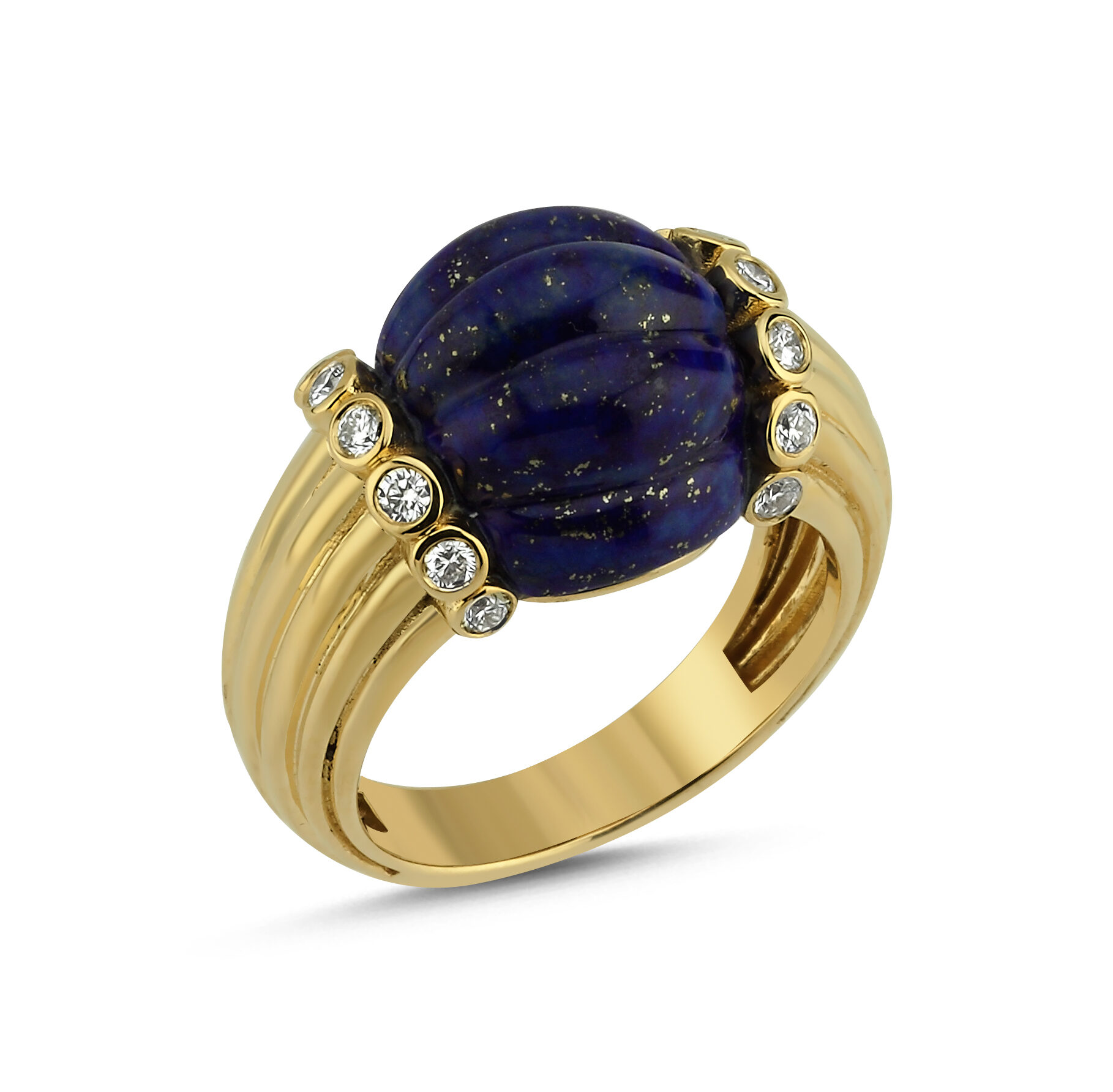 R230111 Lapis ve pırlantalı yüzük - Image 1