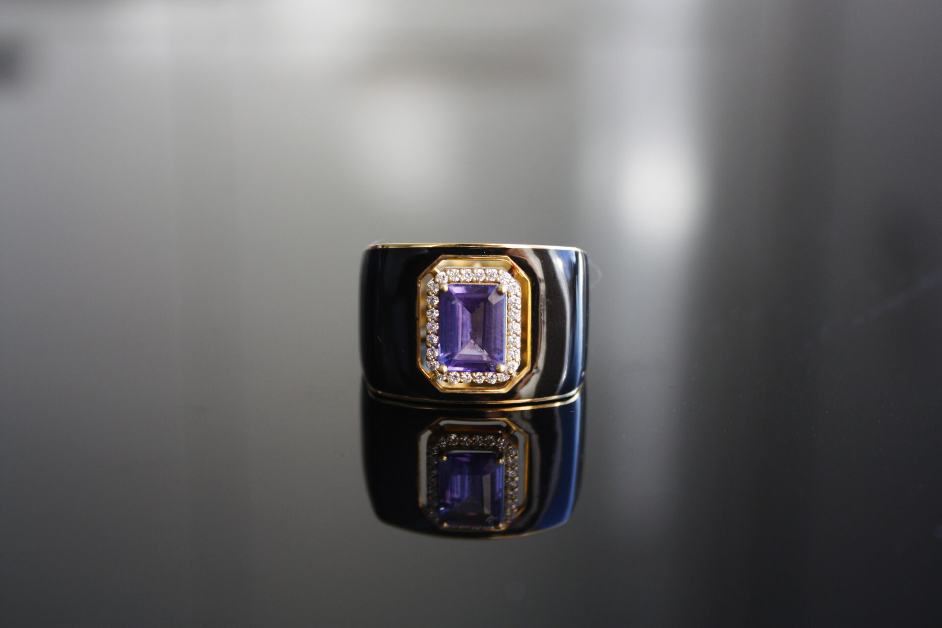 18 Tanzanite taşlı mineli Yüzük - Image 1