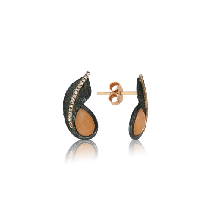 Moonstone taşlı tüy küpe - Image 1