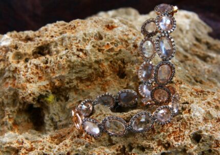 Topaz ve Pırlantalı halka küpe