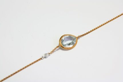 Aquamarine ve pırlantalı bileklik