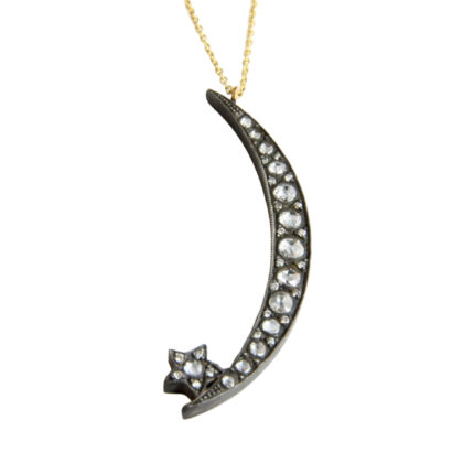 Ay Yıldız Elmas kolye