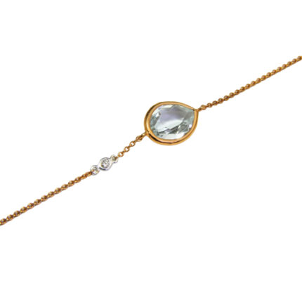 Aquamarine ve pırlantalı bileklik