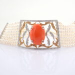 Mercan ortalı inci Chocker