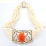 Mercan ortalı inci Chocker - Görsel 8