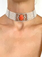 Mercan ortalı inci Chocker - Görsel 2