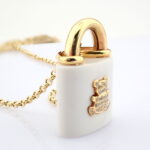 Beyaz akik kilit kolye - Görsel 6