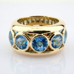 Blue Topaz taşlı geniş tamtur - Görsel 2