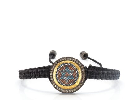 Davut Yıldızı Detaylı Makrome Bileklik