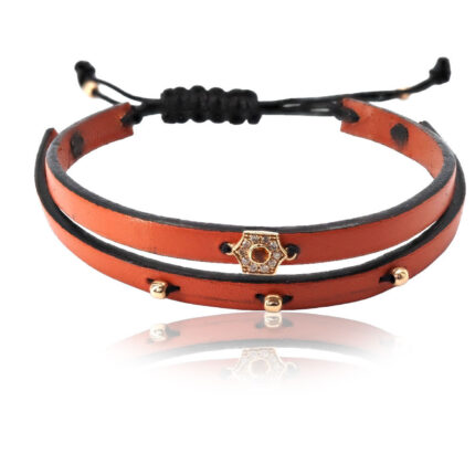 Çift Sıra Deri Bileklik