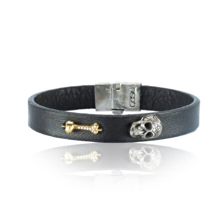 Kemik-Kurukafa Deri Bileklik