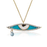 Gözyaşı aquamarine kolye