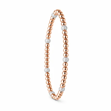 Pırlanta Detaylı Rose Gold Top Bileklik