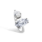 Markiz-Damla cvd pırlanta yüzük - Görsel 2