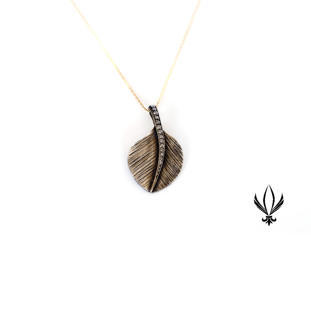 p180499evb Bahar Yaprağı kolye - Görsel 1