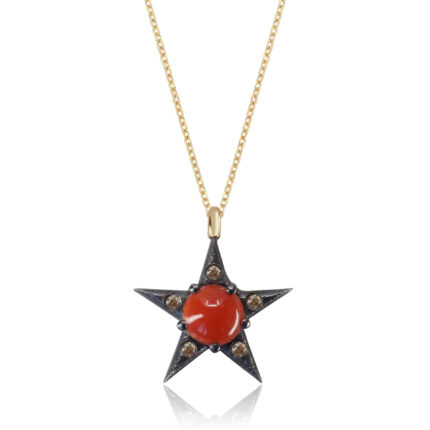 Mercan Yıldız Kolye