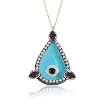 Amethyst-Mineli kolye